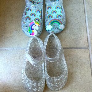 Toddler girl jelly shoe lot size 7